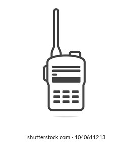 Walkie talkie line icon vector