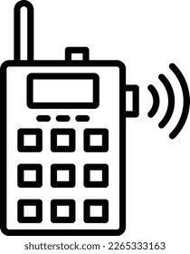 Walkie Talkie Line Vector Icon Design
