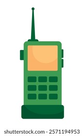 walkie talkie military equipment isolated