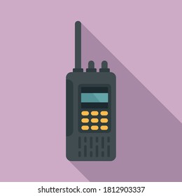 Walkie talkie military icon. Flat illustration of walkie talkie military vector icon for web design