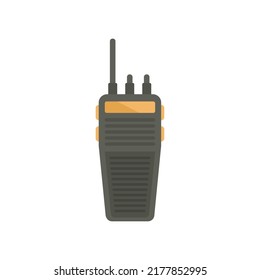 Walkie talkie mobile icon. Flat illustration of walkie talkie mobile vector icon isolated on white background