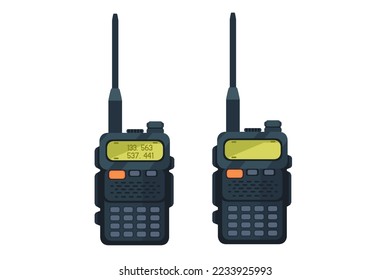 Walkie talkie modern radio phone vector illustration isolated on white background
