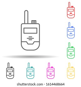 walkie talkie multi color style icon. Simple thin line, outline vector of manufacturing icons for ui and ux, website or mobile application