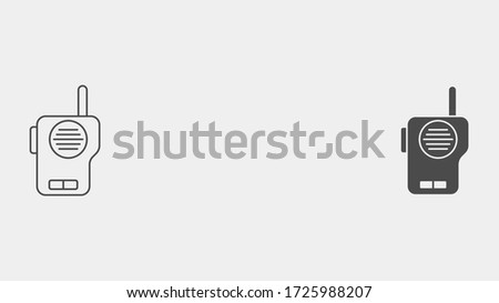 Walkie talkie outline and filled vector icon sign symbol