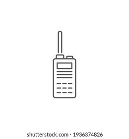 walkie talkie outline icon linear style sign for mobile concept and web design radio transceiver