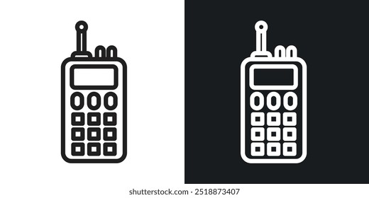 Walkie talkie esboçou coleção de vetor de ícone.