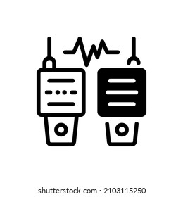 Walkie Talkie Pulse Wave Icon Illustration Stock Vector (Royalty Free ...