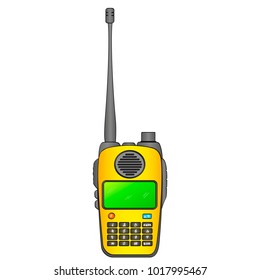 Walkie talkie. Radio station. Portable receiving transceiver. object on a white background vector
