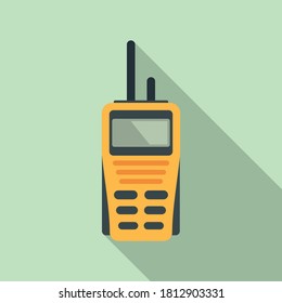 Walkie talkie security icon. Flat illustration of walkie talkie security vector icon for web design