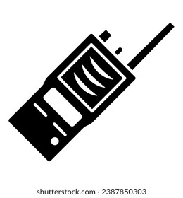 Walkie talkie solid icon, World snowboard day concept, Portable radio sign on white background, communication radio icon in glyph style for mobile concept and web design. Vector graphics