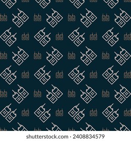 Walkie talkie vector art design repeating pattern colorful illustration background