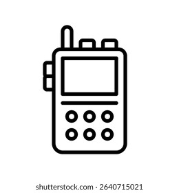 Walkie Talkie Vector for Communication in Remote Adventures. Portable radio illustration, team safety and connection concept