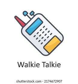 Walkie Talkie vector filled outline Icon Design illustration on White background. EPS 10 File