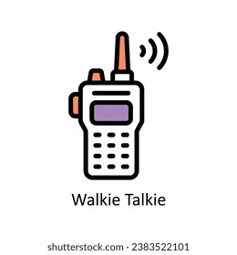 Walkie Talkie vector Filled outline Design illustration. Symbol on White background EPS 10 File