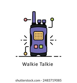 Walkie Talkie  vector   Filled outline Design illustration. Symbol on White background EPS 10 File