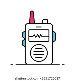Walkie Talkie Vector Filled outline illustration style icon. EPS 10 file