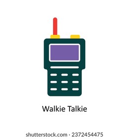 Icono plano del vector Walkie Talkie. Símbolo del archivo EPS 10 de fondo blanco 
