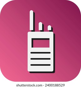 Walkie Talkie Vector Glyph Gradient Background Icon For Personal And Commercial Use.

