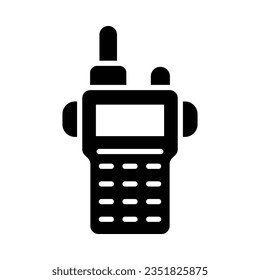 Walkie Talkie Vector Glyph Icon For Personal And Commercial Use.
