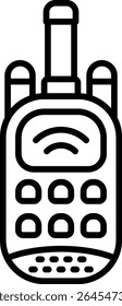 Icono de Vector de walkie talkie. Se puede utilizar para aplicaciones de impresión, móviles y de Web.