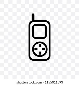 Walkie talkie vector icon isolated on transparent background, Walkie talkie logo concept