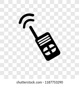 Walkie talkie vector icon isolated on transparent background, Walkie talkie transparency logo concept