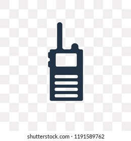 Walkie talkie vector icon isolated on transparent background, Walkie talkie transparency concept can be used web and mobile