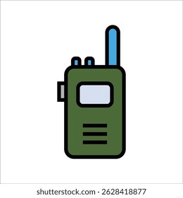 walkie talkie vector icon line template