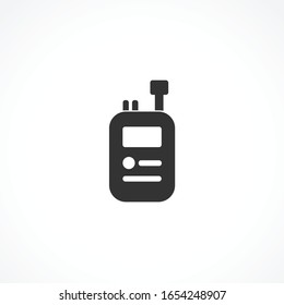 icono del vector walkie talkie en fondo blanco