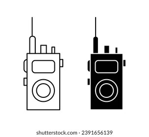 Walkie talkie vector icon set. vector illustration