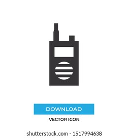 Walkie talkie vector icon, simple sign for web site and mobile app.