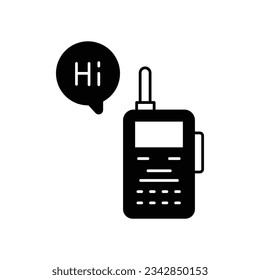 Icono vectorial Walkie-talkie que puede fácilmente modificar o editar


