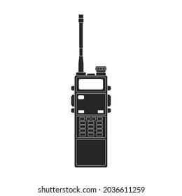 Walkie talkie vector icon.Black vector icon isolated on white background walkie talkie.