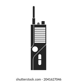 Walkie talkie vector icon.Black vector icon isolated on white background walkie talkie.