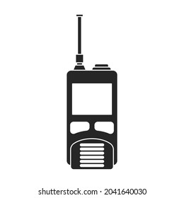 Walkie talkie vector icon.Black vector icon isolated on white background walkie talkie.