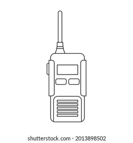 Walkie talkie vector icon.Outline vector icon isolated on white background walkie talkie.