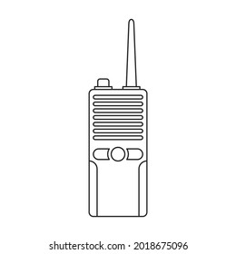 Walkie talkie vector icon.Outline vector icon isolated on white background walkie talkie.