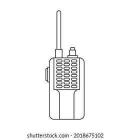 Walkie talkie vector icon.Outline vector icon isolated on white background walkie talkie.