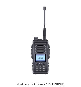 Walkie talkie vector icon.Realistic vector icon isolated on white background walkie talkie.