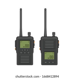 Walkie talkie vector illustration isolated on white background