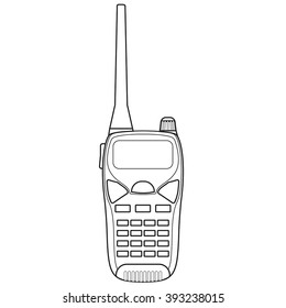 Walkie talkie. Vector illustration isolated on white background.