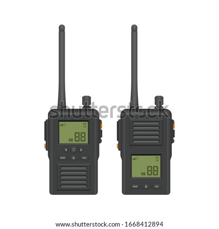 Walkie talkie vector illustration isolated on white background