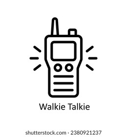 Walkie talkie  vector  outline Design illustration. Symbol on White background EPS 10 File 