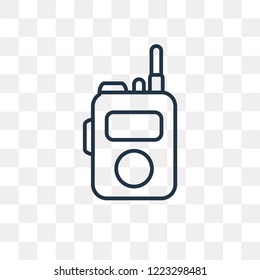 Walkie Talkie vector outline icon isolated on transparent background, high quality linear Walkie Talkie transparency concept can be used web and mobile