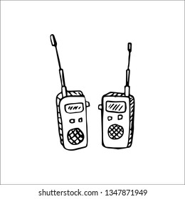 Premium Vector  Walkie talkie drawing by one continuous line vector