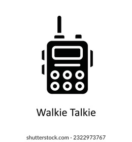 Walkie Talkie Vector   solid Icon Design illustration. Multimedia Symbol on White background EPS 10 File