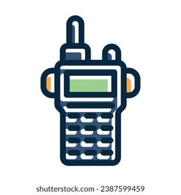 Walkie Talkie Vector Thick Line Filled Dark Colors Icons For Personal And Commercial Use.
