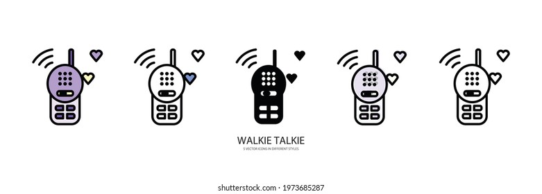 WALKIE TALKIE vector type icon