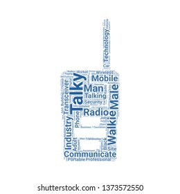 walkie talkie word cloud. tag cloud about walkie talkie