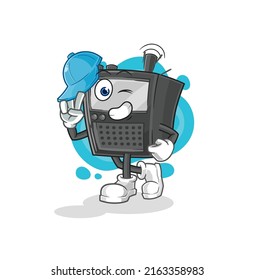 the walkie talkie young boy character cartoon